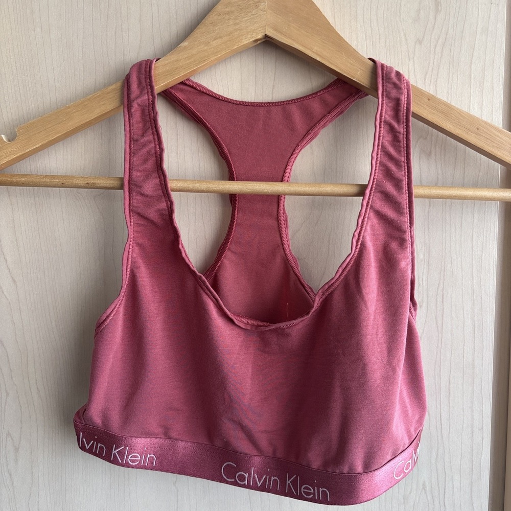 CALVIN KLEIN Ultimate‎ Comfort Lightly Lined Racerback Bralette Bra Womens Sz M